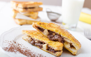 Rabanada recheada de Nutella