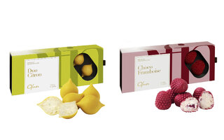 Bombom Duo Citron e Bombom Choco Framboise, da Ofner