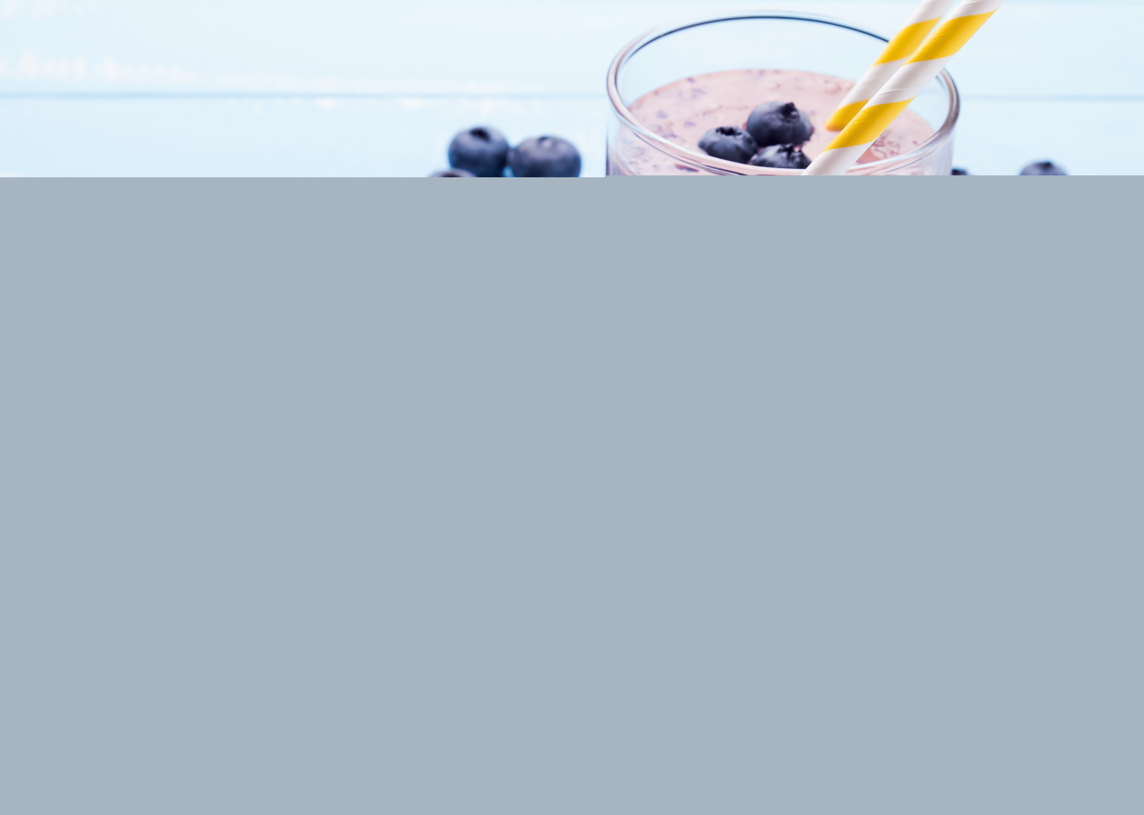 Smoothie de banana e blueberry